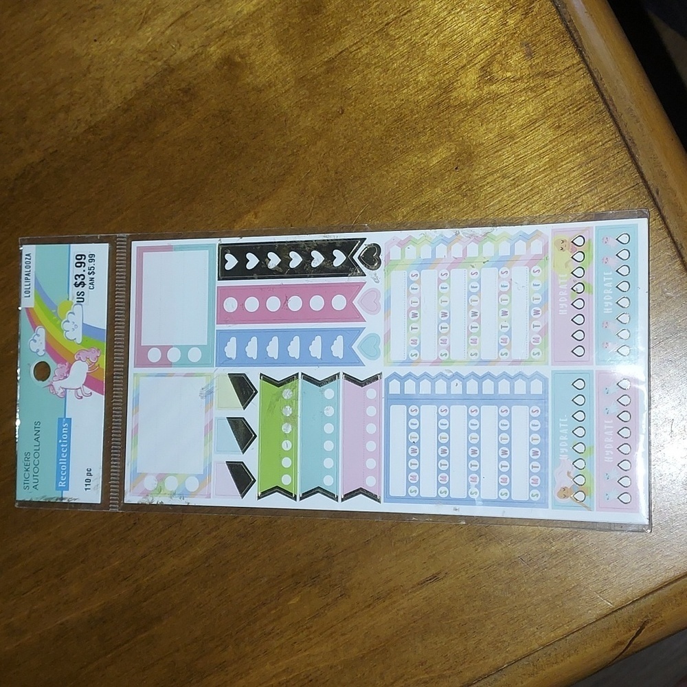 RECOLLECTIONS lollipalooza stickers autocollants 110 pc